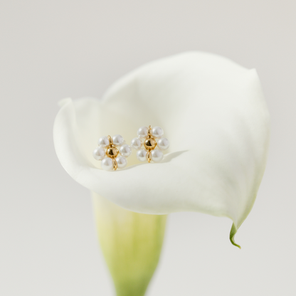 Daisy Studs Rose Gold