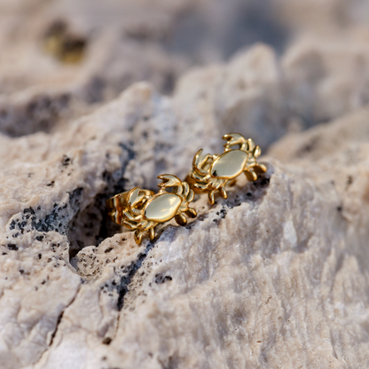 Crab Chaser Studs Rose Gold