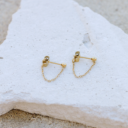 Chained Studs Silver