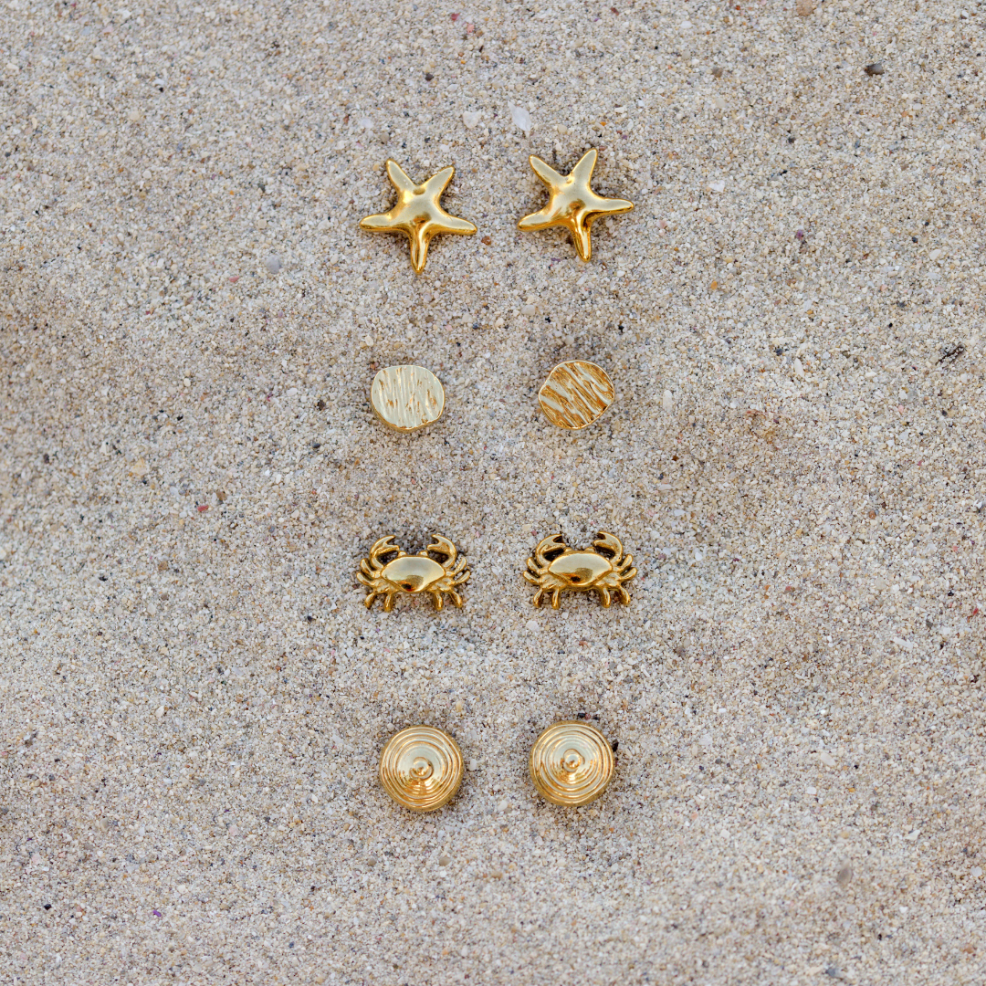 Boho Coin Studs Rose Gold