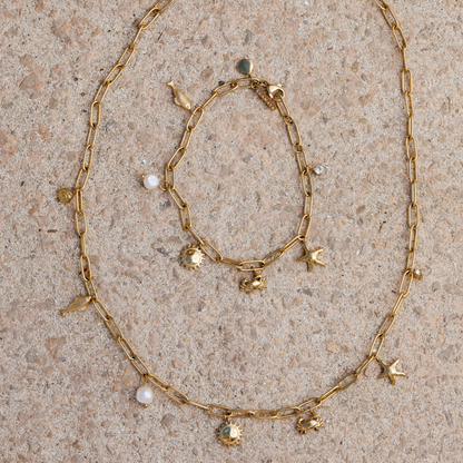 Seaside Treasures Necklace Gold