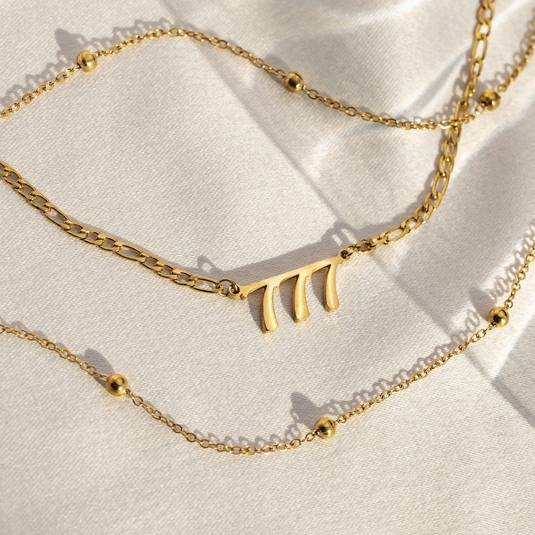 Angel Number Necklace Gold