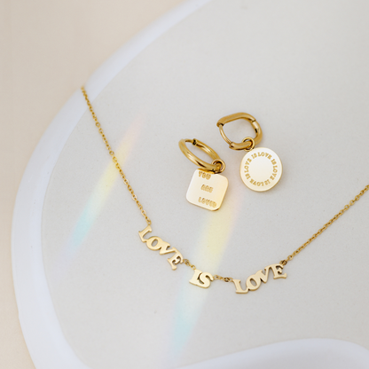 Love is Love Necklace Gold