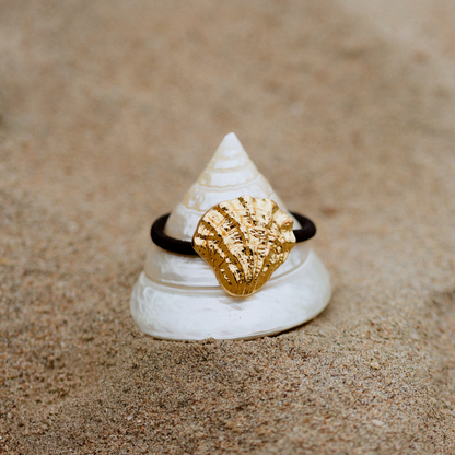 Shell Hair Tie Black