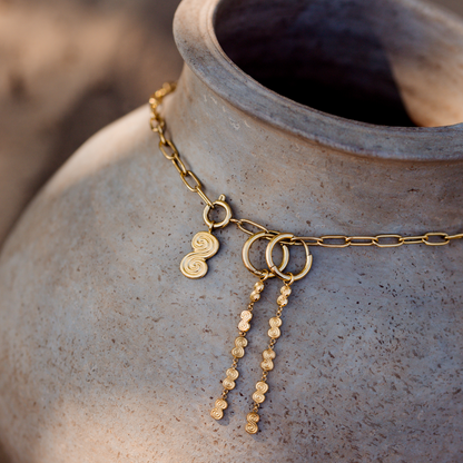 Serpent's Whisper Hoop Set Small Rose Gold