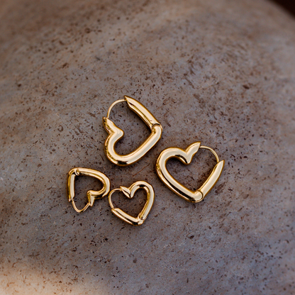Phat Heart Hoop Bundle Silver