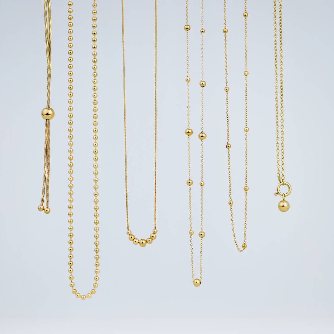 Infinite Beads Necklace Gold