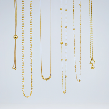Infinite Beads Necklace Gold