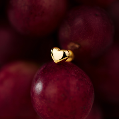 Lovely Heart Piercing Stud Gold