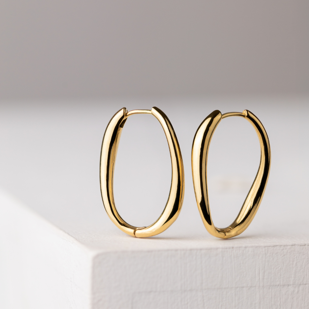 Timeless Oval Hoops Roségold