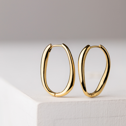 Timeless Oval Hoops Gold
