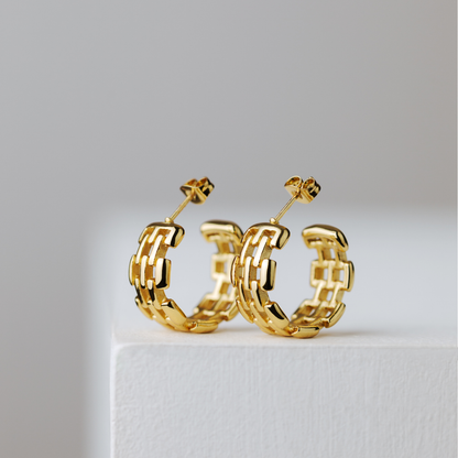 Reverie Hoop Studs Silber