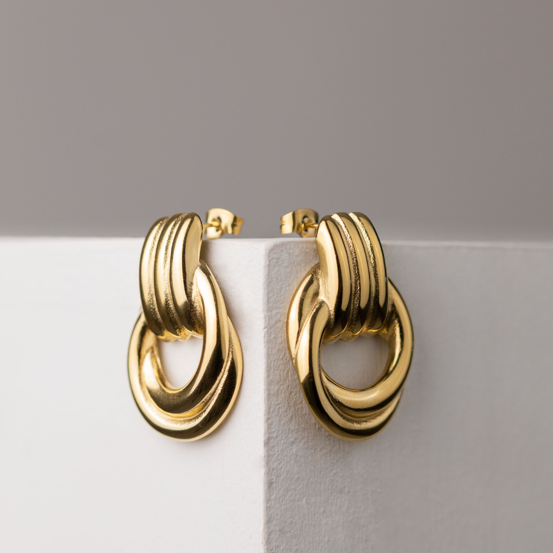 Infinity Loop Hoops Gold