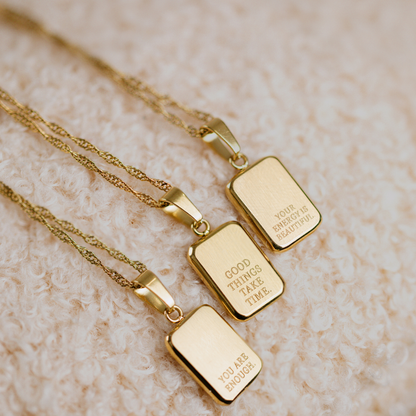Good things take time Necklace Gold
