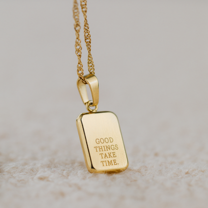 Good things take time Necklace Rose Gold