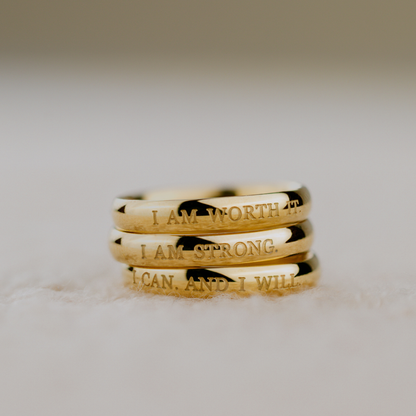I am worth it Ring Gold