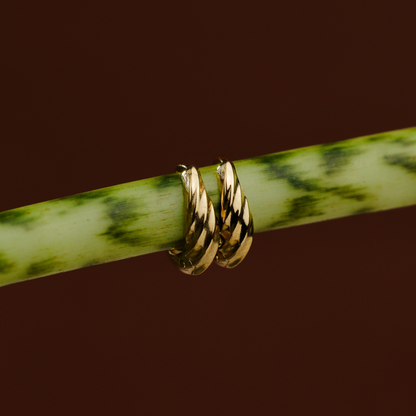 Mini Twist Hoops Gold