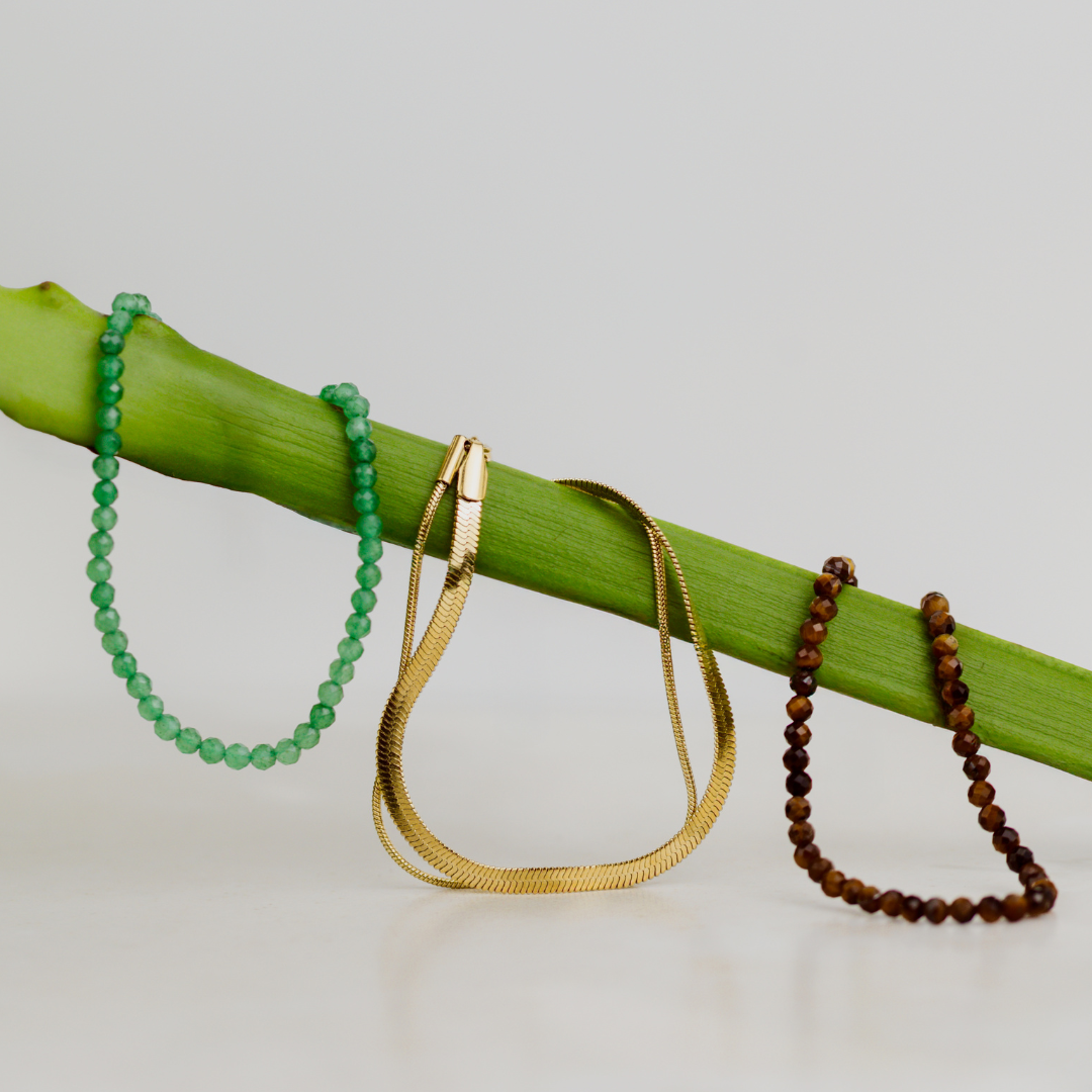 Snake Chain Double Bracelet Gold