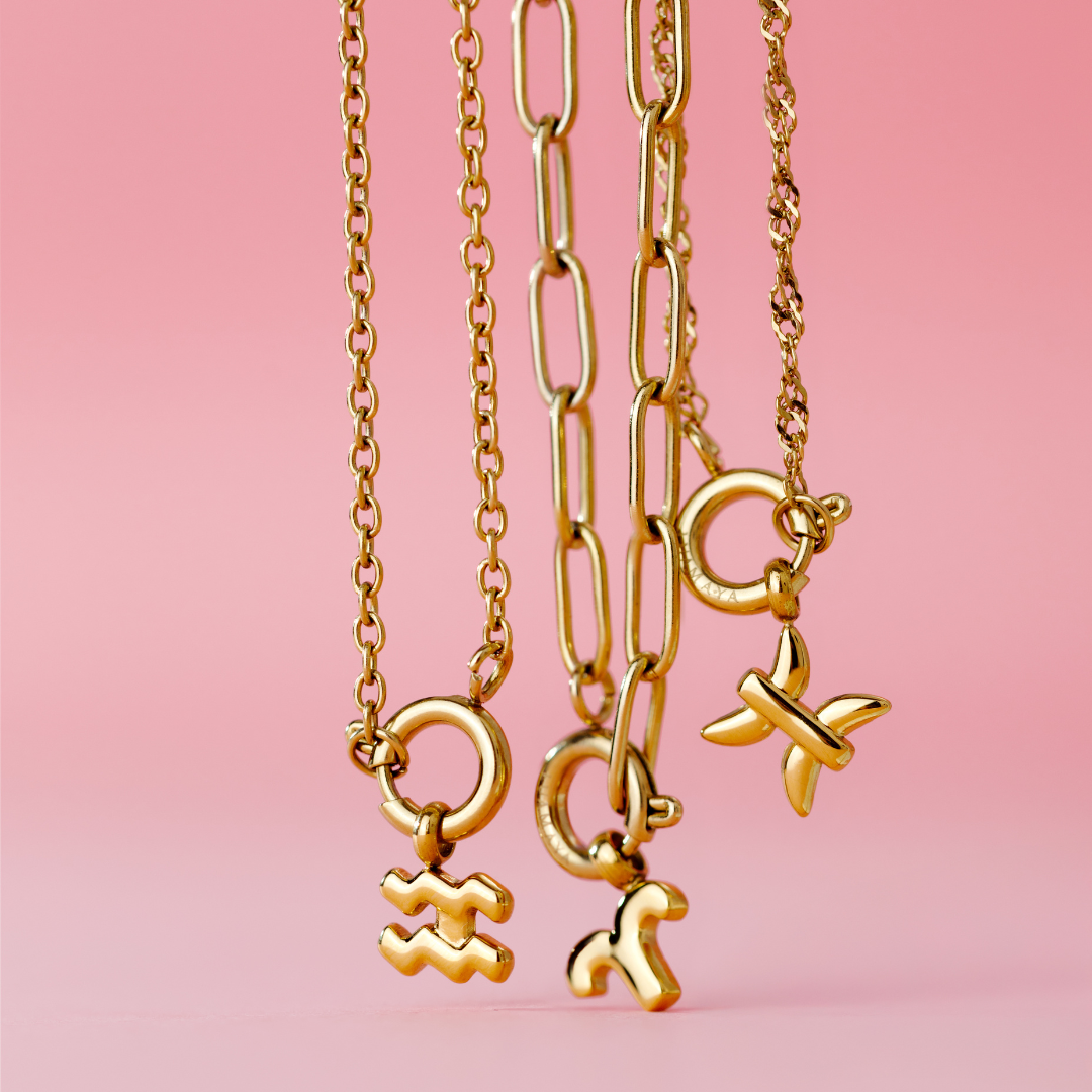 Bubble Zodiac Necklace Charms