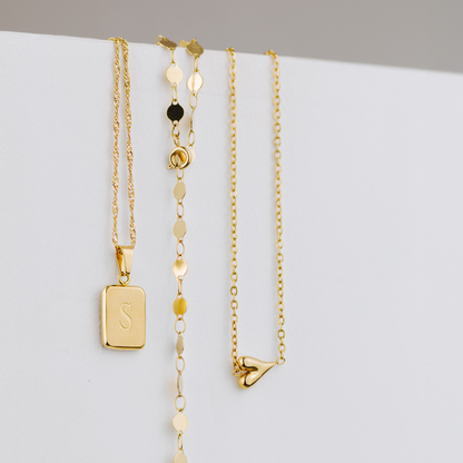 FREE Flowy Heart Necklace Gold