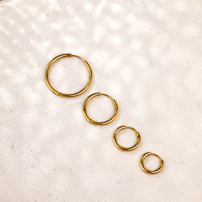 Clean Hoop Bundle Small Gold