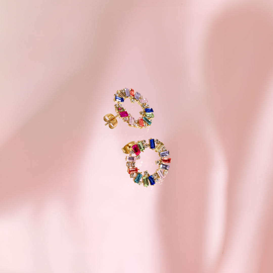 Rainbow Loop Studs Rose Gold