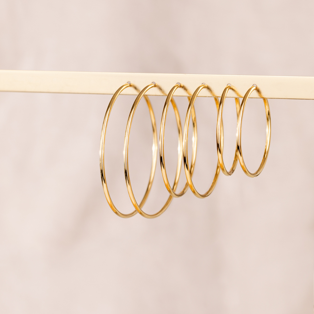 Maxi Hoops Rose Gold
