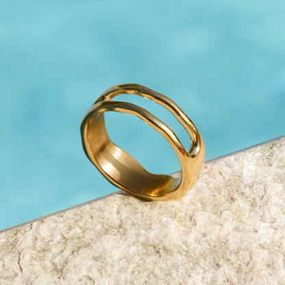 Flowing Gap Ring Rose Gold