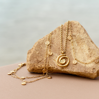 Sweet Swirl Necklace Rose Gold