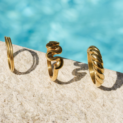 Towel Twist Ring Gold