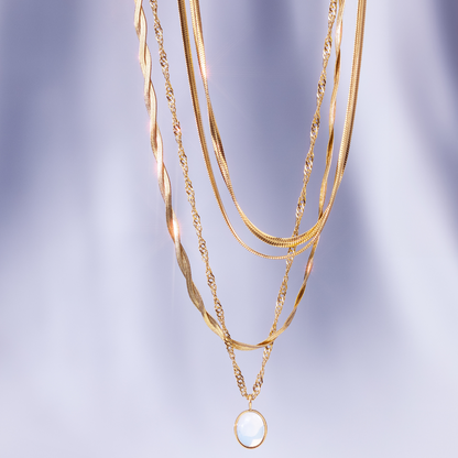 Duality Chain Necklace Rose Gold