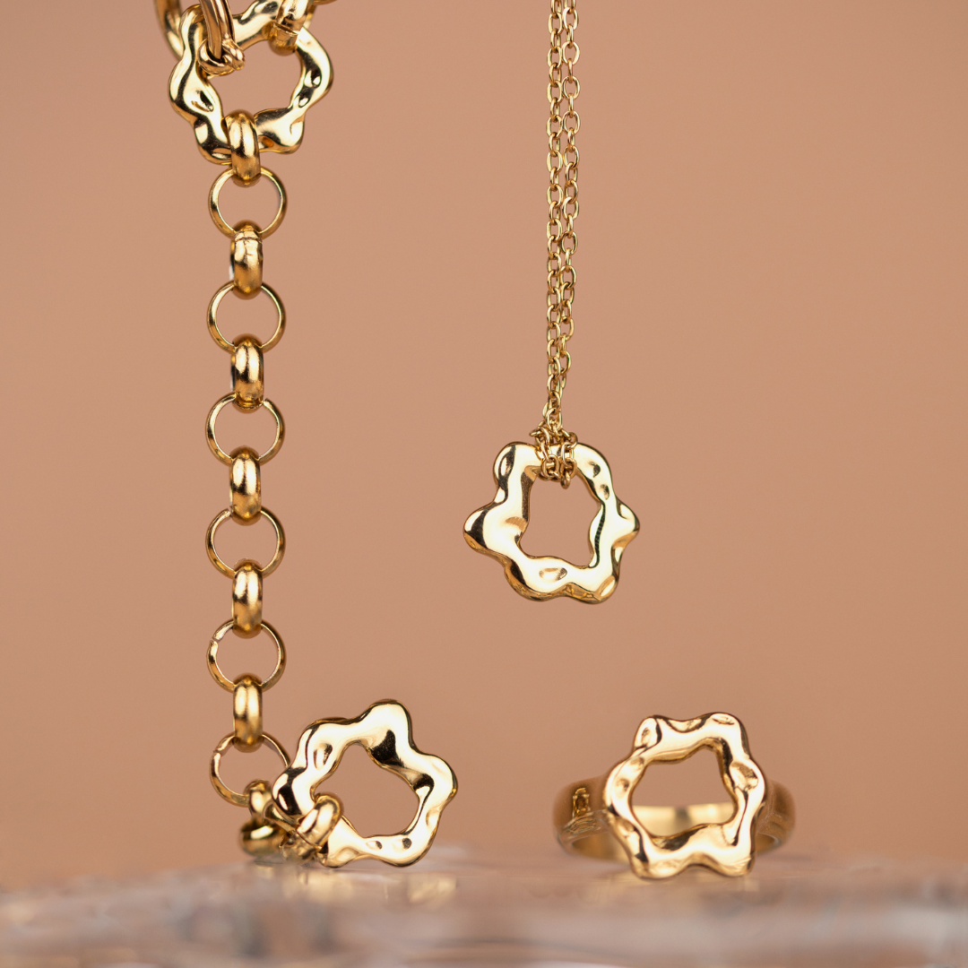 Melting Donut Necklace Rose Gold