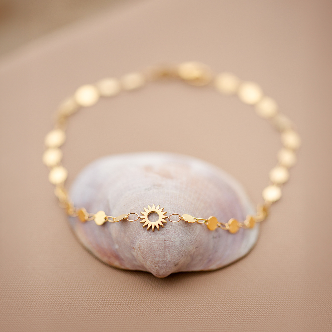 Sunny Side Up Anklet Gold