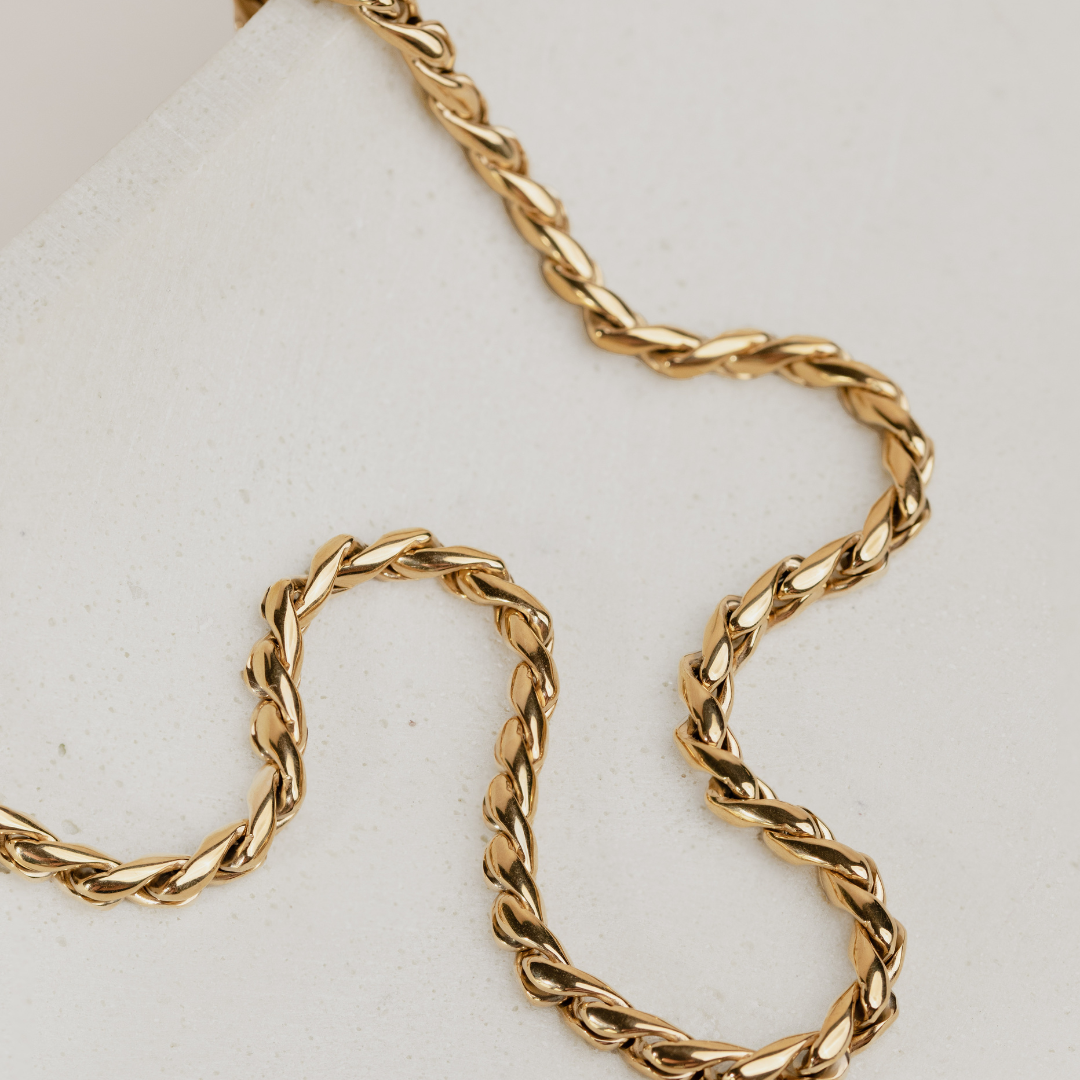 Spiral Links Necklace Rose Gold