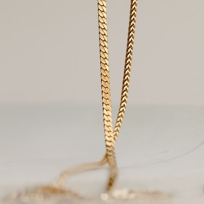 Spiga Chain Necklace Rose Gold