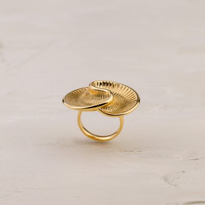 Winding Spiral Ring Gold