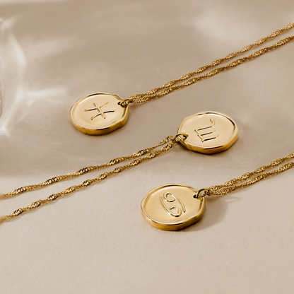 Zodiac Necklace – Cancer Gold