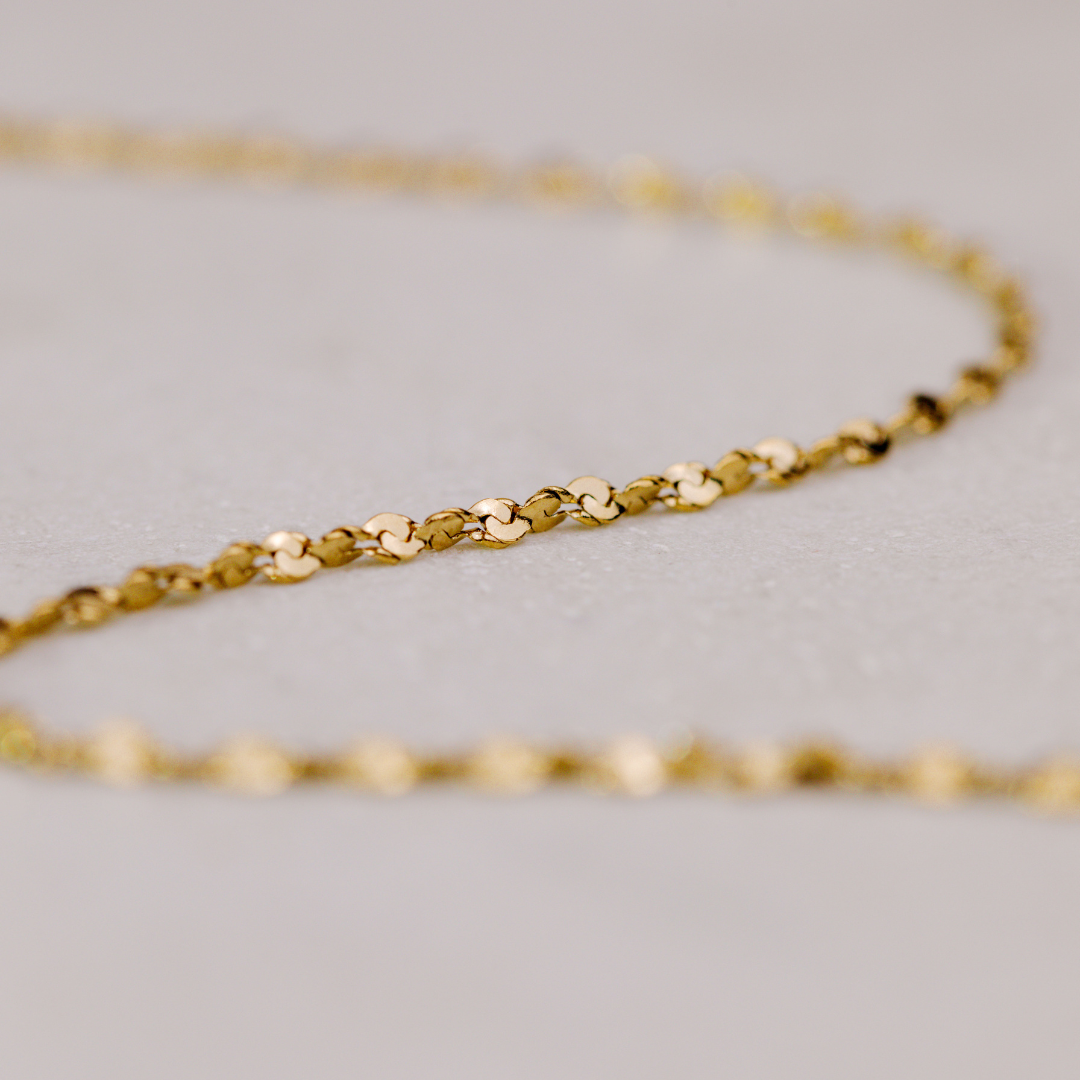 Tinsel Chain Necklace Rose Gold