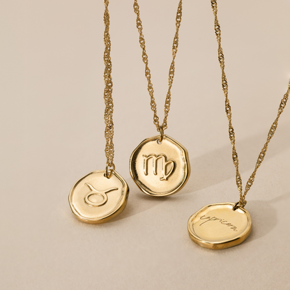 Zodiac Necklace – Taurus Gold