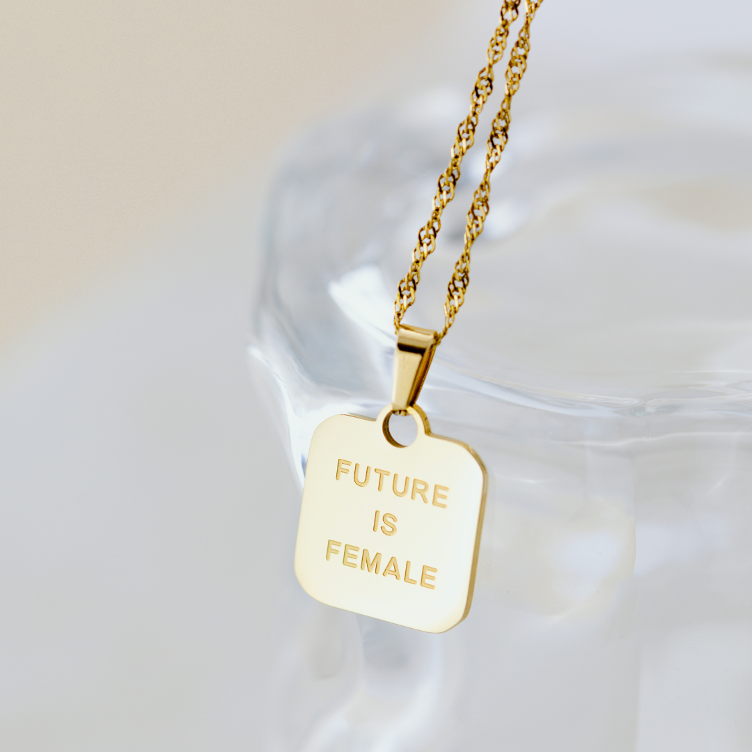 Future is female Necklace Gold