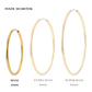 Extra Large Hoops Rose Gold