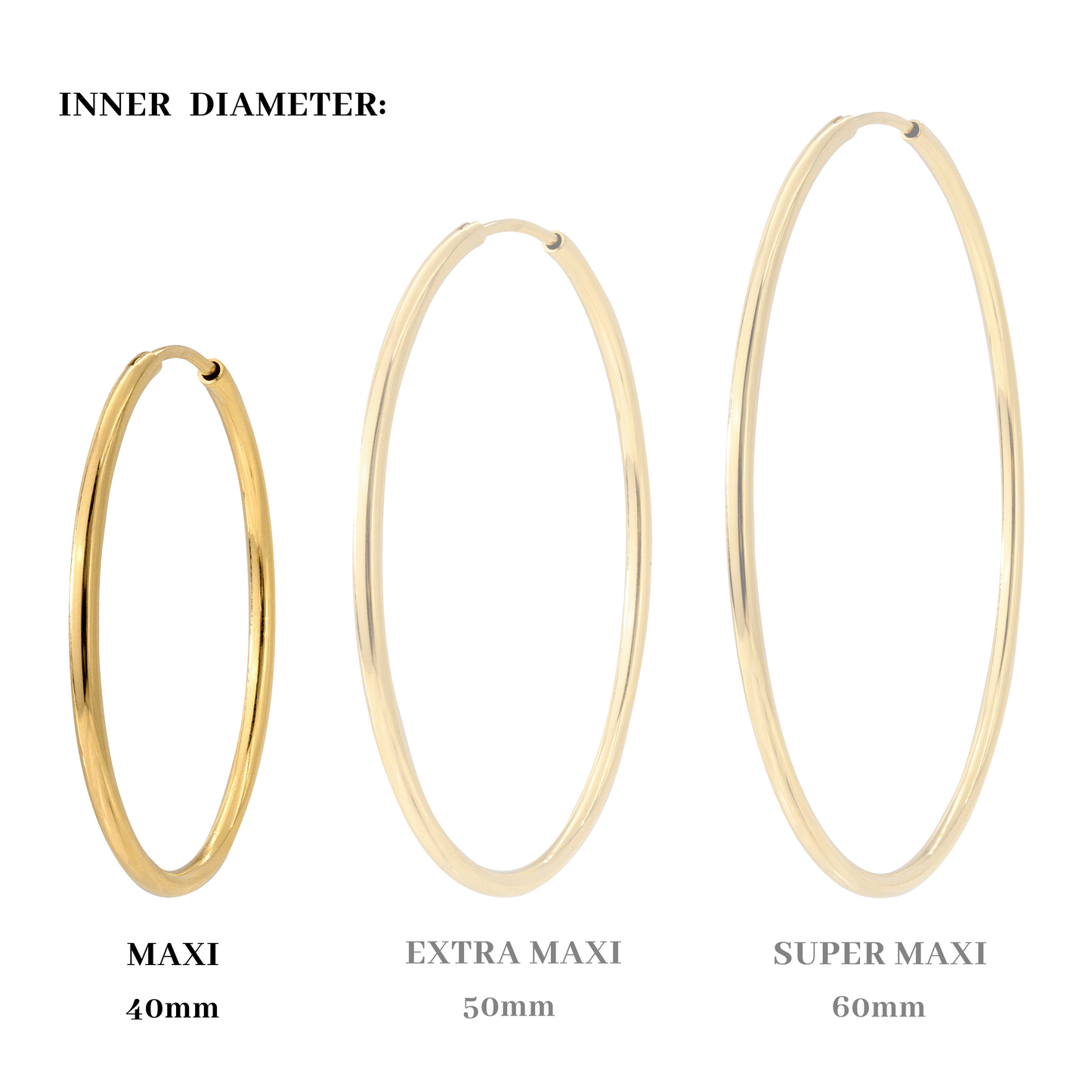 Maxi Hoops Rose Gold