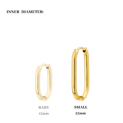 Oval Hoops Small Gold