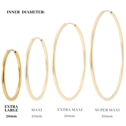 Extra Large Hoops Silver