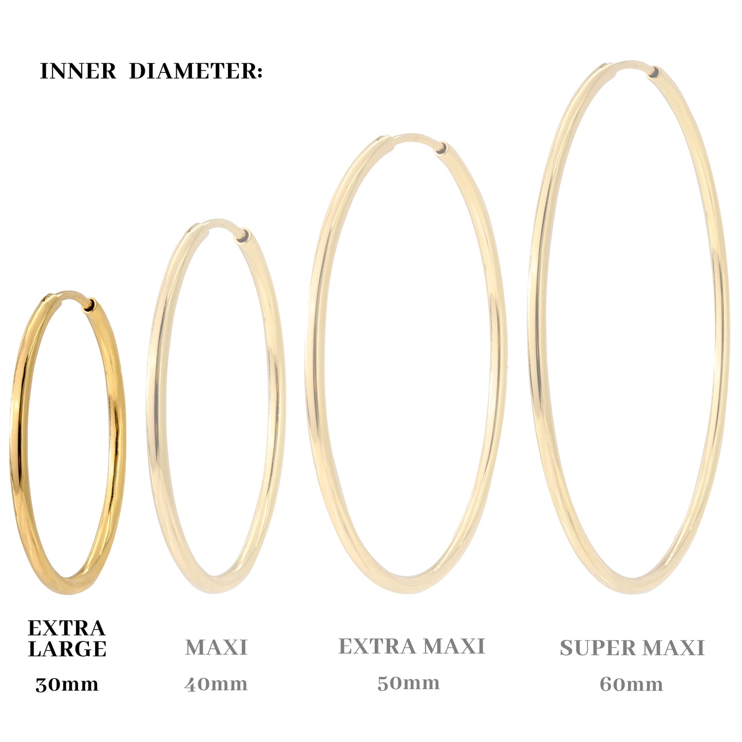 Extra Large Hoops Rose Gold