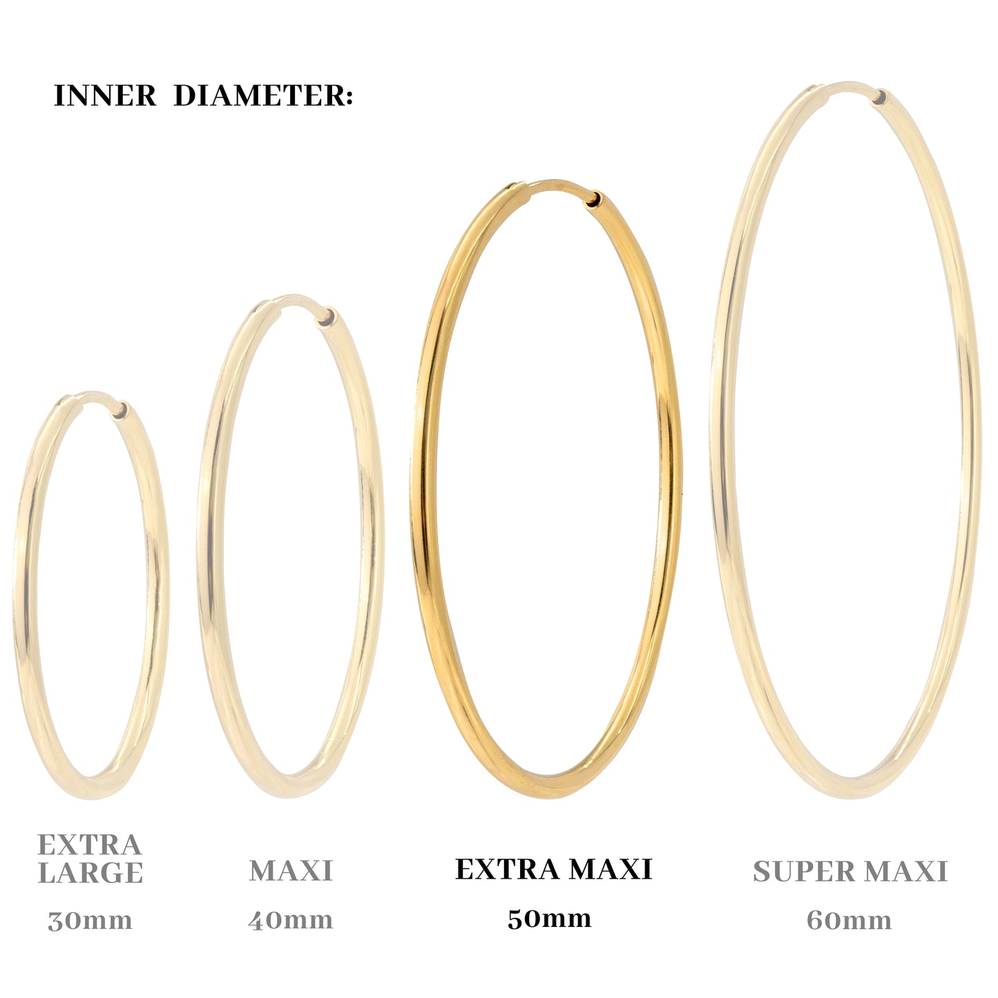 Extra Maxi Hoops Rose Gold