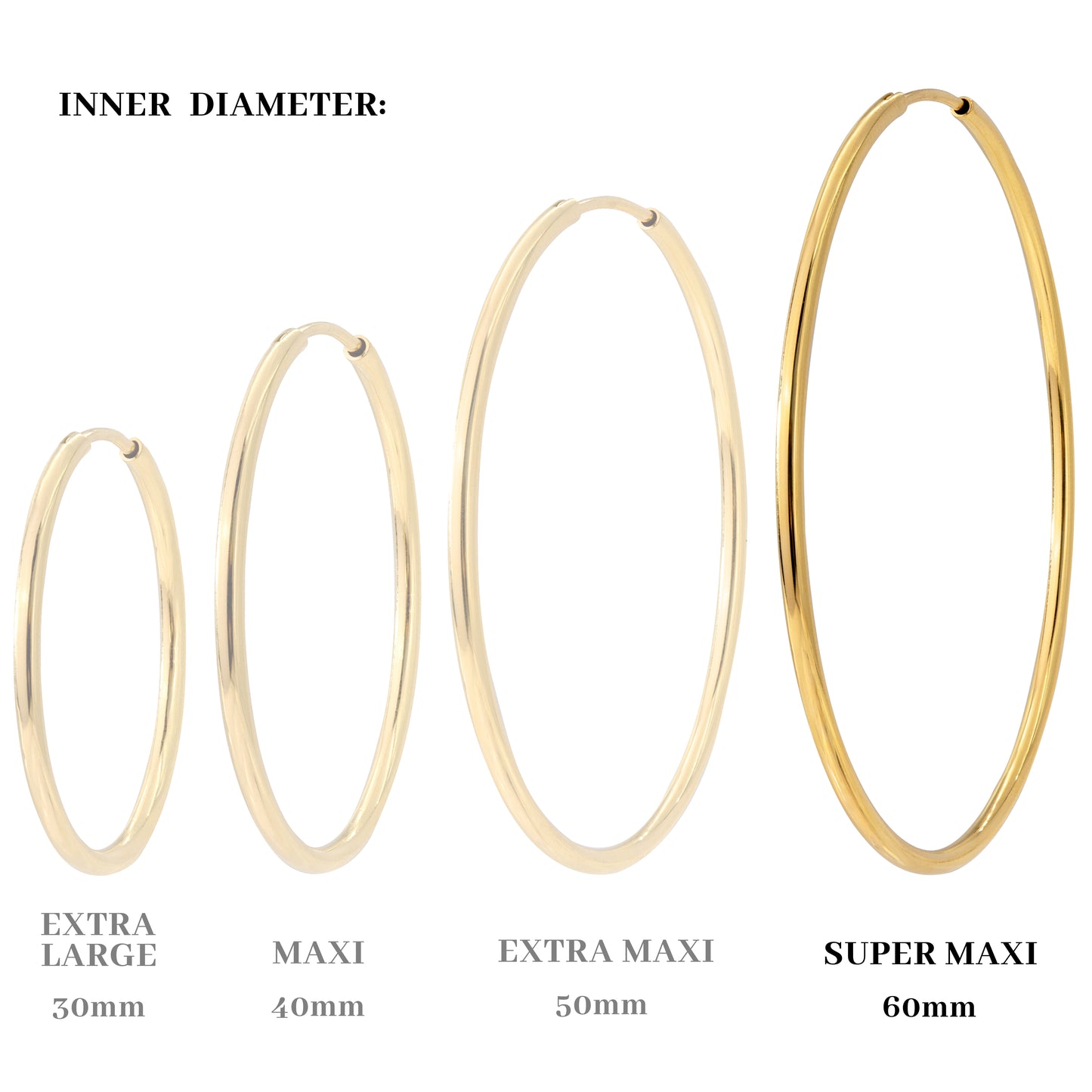 Super Maxi Hoops Rose Gold