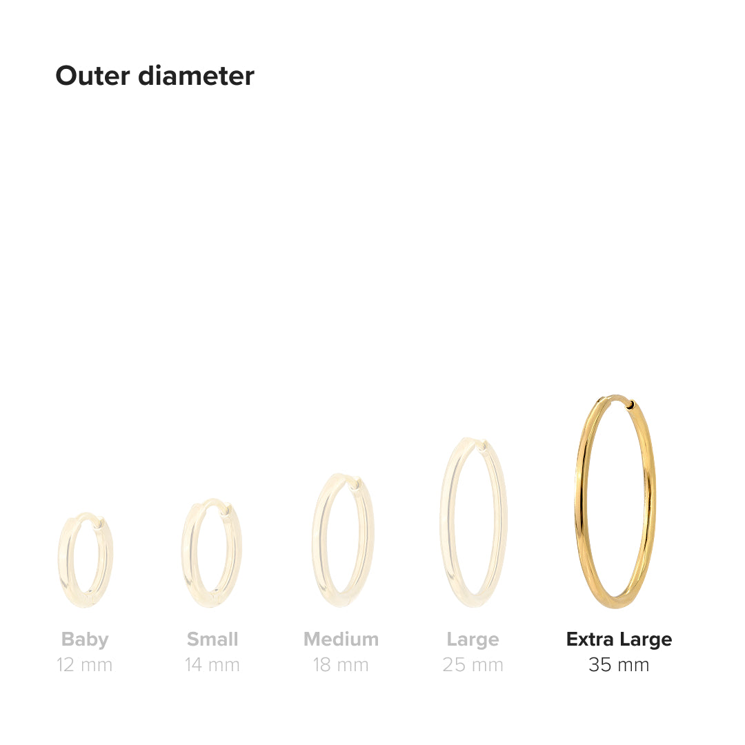 Extra Large Hoops Gold