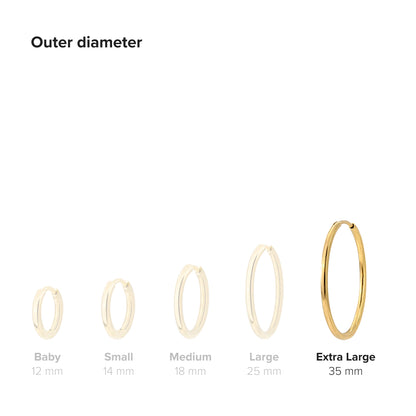 Extra Large Hoops Gold