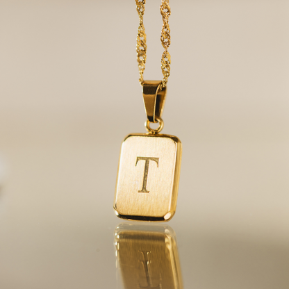 Letter Necklace T Silver